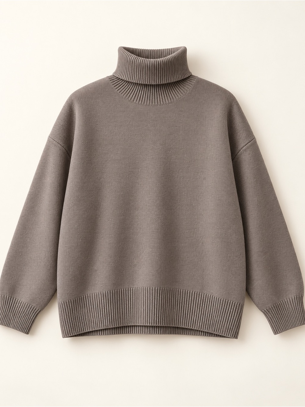 Zara Taupe Turtleneck Sweater
